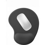 Boldy Bilek Destekli Mouse Pad - Kesik Kaymaz Mouse Ped - Fare Pedi - Kesik Oval Mouse Pedi - Oval Kesik Mousepad - Siyah