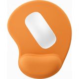 Boldy Bilek Destekli Mouse Pad - Kesik Kaymaz Mouse Ped - Fare Pedi - Kesik Oval Mouse Pedi - Oval Kesik Mousepad - Turuncu
