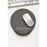 Boldy Bilek Destekli Mousepad - Kaymaz Mouse Ped - Fare Pedi - Oval Mouse Altlığı - Antrasit Mousepad - Mouse Pedi - Mouseped