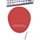 Boldy Bilek Destekli Mousepad - Kaymaz Mouse Ped - Fare Pedi - Oval Mouse Altlığı - Oval Mousepad - Bordo Mouseped