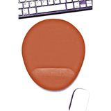 Boldy Bilek Destekli Mousepad - Kaymaz Mouse Ped - Fare Pedi - Oval Mouse Altlığı - Oval Mousepad - Kahverengi Mouseped