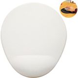 Boldy Bilek Destekli Mousepad - Kaymaz Mouse Ped - Fare Pedi - Oval Mouse Altlığı - Oval Mousepad - Mouseped - Beyaz