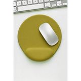 Boldy Bilek Destekli Mousepad - Kaymaz Mouse Ped - Fare Pedi - Oval Mouse Altlığı - Oval Mousepad - Mouseped - Gold