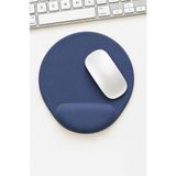Boldy Bilek Destekli Mousepad - Kaymaz Mouse Ped - Fare Pedi - Oval Mouse Altlığı - Oval Mousepad - Mouseped - Lacivert