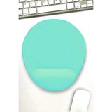 Boldy Bilek Destekli Mousepad - Kaymaz Mouse Ped - Fare Pedi - Oval Mouse Altlığı - Oval Mousepad - Mouseped - Turkuaz