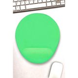 Boldy Bilek Destekli Mousepad - Kaymaz Mouse Ped - Fare Pedi - Oval Mouse Altlığı - Oval Mousepad - Mouseped - Yeşil