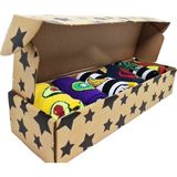 Boldy Çorap Kutusu-6'lı Meyveler Çorap Kutusu-Unisex Nakışlı Çorap Kutusu-Renkli Çorap Kutusu 6'lı - 36 - 42