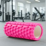 Boldy Foam Roller - Egzersiz Rulosu - Pilates Roller - Masaj Rulosu - Spor Isınma Roller - Masaj Roller - Orta Sert Masaj Köpüğü 33X14 Cm. - Fosforlu Pembe