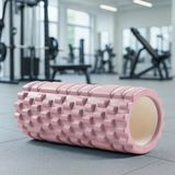 Boldy Foam Roller - Egzersiz Rulosu - Pilates Roller - Masaj Rulosu - Spor Isınma Roller - Masaj Roller - Orta Sert Masaj Köpüğü 33X14 Cm. - Pudra