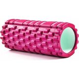 Boldy Foam Roller - Egzersiz Rulosu - Pilates Roller - Masaj Rulosu - Spor Isınma Roller - Masaj Roller - Orta Sert Masaj Köpüğü - Fuşya - 33x14 cm.