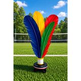 Boldy Jianzi Tüy Oyunu - Geleneksel Çin Ayak Oyunu - Refleks Oyunu - Egzersiz Topu - Spor Oyun Topu - Shuttlecock - Tüylü Top - Jianzi Kicking - Ayak Badmintonu - Tekme Oyun - Plastik Taban - Renkli