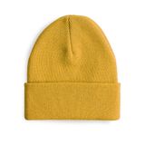 Boldy Klasik Spor Bere-Triko Bere-Unisex Nakışsız Bere-Düz Bere-Unisex Bere-Düz Klasik Bere (Hardal)
