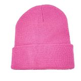 Boldy Klasik Spor Bere-Triko Bere-Unisex Nakışsız Bere-Düz Bere-Unisex Bere-Düz Klasik Bere (Pembe)