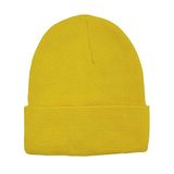 Boldy Klasik Spor Bere-Triko Bere-Unisex Nakışsız Bere-Düz Bere-Unisex Bere-Düz Klasik Bere (Sarı)