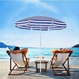 Boldy Plaj Şemsiyesi - Deniz Şemsiyesi - Sahil Şemsiyesi - Bahçe Şemsiyesi - Balkon & Havuz Şemsiyesi 200 Cm. - Mavi - Beyaz