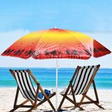 Boldy Plaj Şemsiyesi - Deniz Şemsiyesi - Sahil Şemsiyesi - Bahçe Şemsiyesi - Balkon/Havuz Şemsiyesi 150 Cm. - Turuncu - Kırmızı