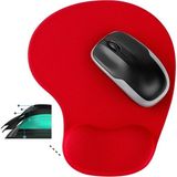 Boldy Silikon Jel Bilek Destekli Mouse Pad - Kaymaz Mouse Ped - Jel Mousepad - Silikon Fare Pedi Jel - Silikon Mousepad - Kırmızı