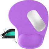 Boldy Silikon Jel Bilek Destekli Mouse Pad - Kaymaz Mouse Ped - Jel Mousepad - Silikon Fare Pedi Jel - Silikon Mousepad - Lila