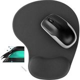Boldy Silikon Jel Bilek Destekli Mouse Pad - Kaymaz Mouse Ped - Jel Mousepad - Silikon Fare Pedi Jel - Silikon Mousepad - Siyah