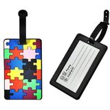 Boldy Valiz Etiketi Bavul Etiketi Çanta Etiketi Bagaj Etiketi Kayışlı Etiket Isimlik Valiz Isim (1 Adet) - Puzzle - Renkli