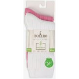 Bolero 2'li Soft Bambu Fitilli Beyaz Pembe Kadın Soket Çorap - Beyaz - Pembe - 35 - 38