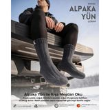 Bolero Erkek Alpaka Yün Kışlık Çorap Antrasit - 41 - 45