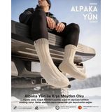 Bolero Erkek Alpaka Yün Kışlık Çorap Bej - 41 - 45 - Kahve