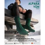 Bolero Erkek Alpaka Yün Kışlık Çorap Haki - 41 - 45 - Yeşil