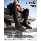 Bolero Erkek Alpaka Yün Kışlık Çorap Siyah - 41 - 45