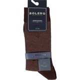 Bolero Erkek Premium Dikişsiz Pamuk Çorap Kahverengi Jakar Kare Desen - 43 - 46