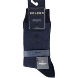 Bolero Erkek Premium Dikişsiz Pamuk Çorap Lacivert Jakar Kare Desen - 40 - 42