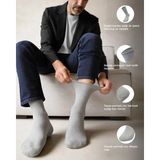 Bolero Erkek Premium Roll Top Lastiksiz Dikişsiz Bambu Çorap Gri - 40 - 42