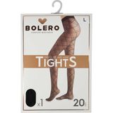 Bolero Kadın 20 Den Ekose Desen Külotlu Çorap Siyah