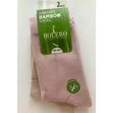 Bolero Kadın 2'li Bambu Soket Çorap - 36 - 39 - Ten - Pembe