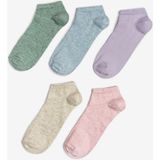 Bolero Kadın Düz Patik 5'li Çorap Soft Renkler - 36 - 40 - Çok Renkli