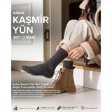 Bolero Kadın Kaşmir Yün Bot Çorabı Antrasit - 36 - 40