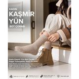 Bolero Kadın Kaşmir Yün Bot Çorabı Kahve - 36 - 40