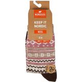 Bolero Kadın Lüks 3'lü Angora Yün Çorap Kilim Desen - 36 - 40 - Çok Renkli