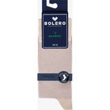 Bolero Premium Dikişsiz Yazlık Bambu Balıksırtı Desenli Bej Erkek Çorap