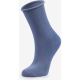 Bolero Roll Top Lastiksiz Kadın Indigo Bambu Soket Çorap - 35 - 39 - İndigo
