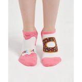 Bolero Sweet Life Desenli Pembe Eşi Farklı Kısa Patik Bilek Çorap - 36 - 40 - Çok Renkli