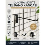 BölgeRaf 25 Adet Tel Pano Kancası - Aksesuar Kancası , Stand Raf Kancası 25 cm - Galvaniz