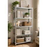 BölgeRaf Çelik Raf 5 Katlı 43X93X200 Dekoratif Raf Sistemleri, Depo Rafı, Arşiv Rafı, Kiler Rafı - Galvaniz