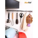 BölgeRaf Paslanmaz Çelik Krom Kaplama Banyo , Mutfak , Çok Amaçlı Askılık 30 cm - Galvaniz
