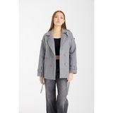 Bolivente Calina Gri Regular Fit Premium Kaşe Ceket