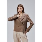 Bolivente Vizon Regular Fit Premium Kısa Kaşe Ceket - XL