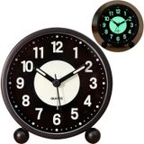 Bolivia's Analog çalar saat, 4 inç Yuvarlak Sessiz Analog Masa Saati, Gece Işıklı, Pil ile Çalışan, Süper Sessiz Tıkırtısız Küçük Saat, Oturma Odası, Yatak Odası, Masa İçin Çalar Saat, Hediye Saati