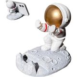 Bolivia's Cep Telefonu Standı, Yaratıcı Astronot Tasarımlı Telefon Tutucu, Komik Uzay Adamı Masaüstü Telefon Standı, Akıllı Telefon ve Tabletler İçin Dayanıklı, Ev Dekorasyon Ürünü (Altın Renk)