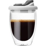 Bolivia’s Çift cidarlı cam kahve kupası, 350ml borosilikat bardak, silikon kapaklı, sıcak-soğuk içeceğe uygun, taşınabilir kahve fincanı, seyahat ve ev için kullanışlı tasarım