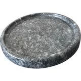 Bollos Dark - Siyah Mermer Yuvarlak Tepsi / Sunumluk